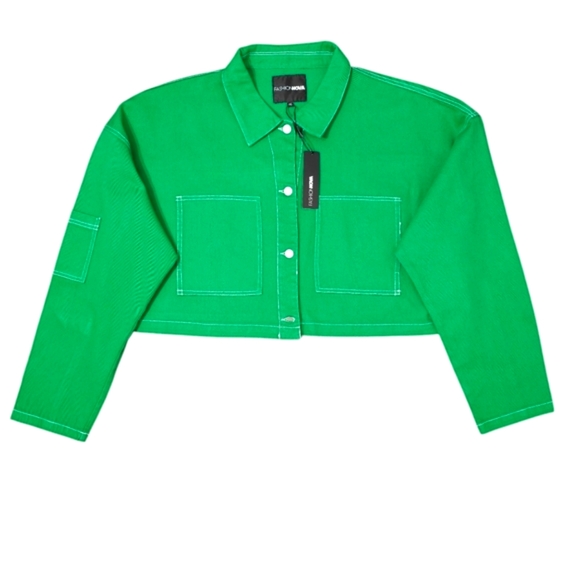 Fashion Nova "Take A Risk" Trucker Jacket Women's 3XL - Picture 2 of 6